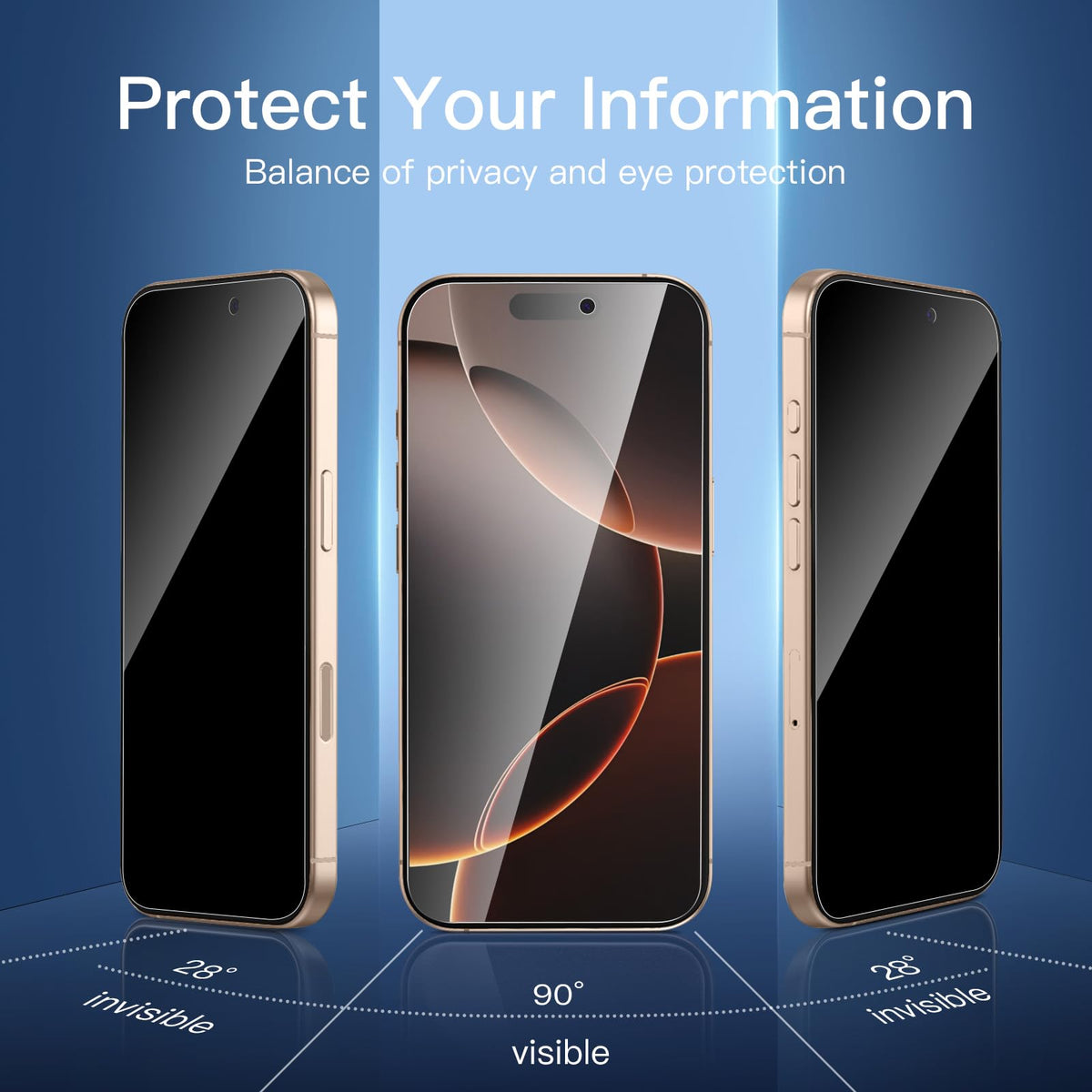 NEW'C for iPhone 17 Pro Max, iPhone 16 Pro Max Screen Protector HD Clear
