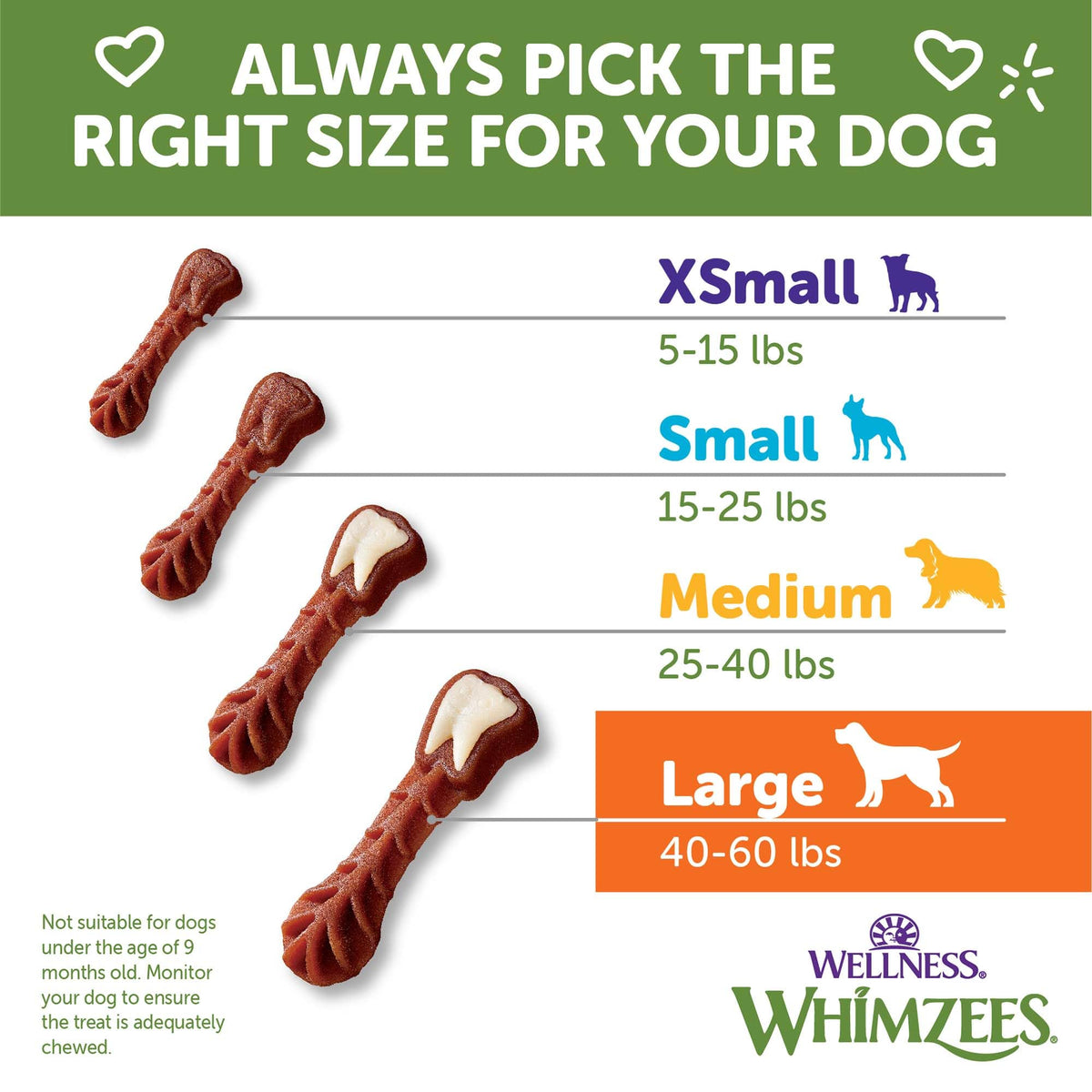 Whimzees Wellness Brushzees Natural Dog Dental Treat, VOHC Accepted Chews, Freshens Breath, Extra-Small Size, 12.7 oz Bag, 48 Count