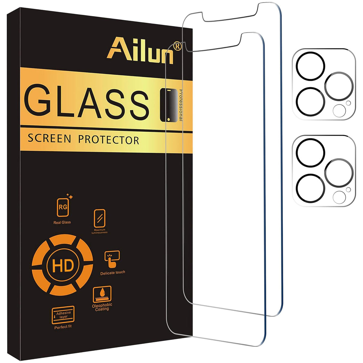Ailun Screen Protector + Camera Lens Protector for iPhone 16 Pro Max
