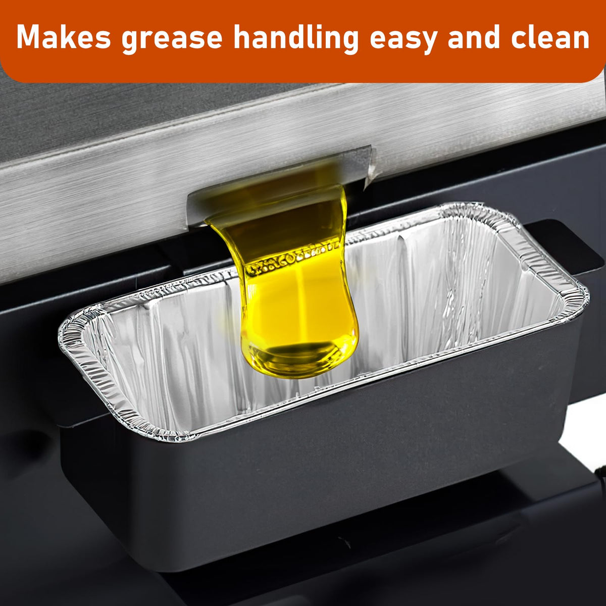 100 Pack Grease Cup Liners Compatible with Blackstone Griddle 5017 - Griddle Accessories, Disposable Grill Grease Tray, Aluminum Foil Drip Pan Grease Catcher Cup Liner for 17, 22, 28, 36 Inch