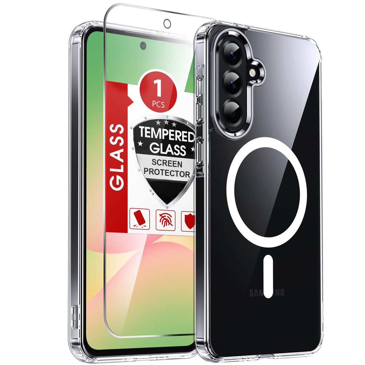 LeYi for Pixel-8A Phone Case: MagSafe Fit & Screen Protector Crystal Clear