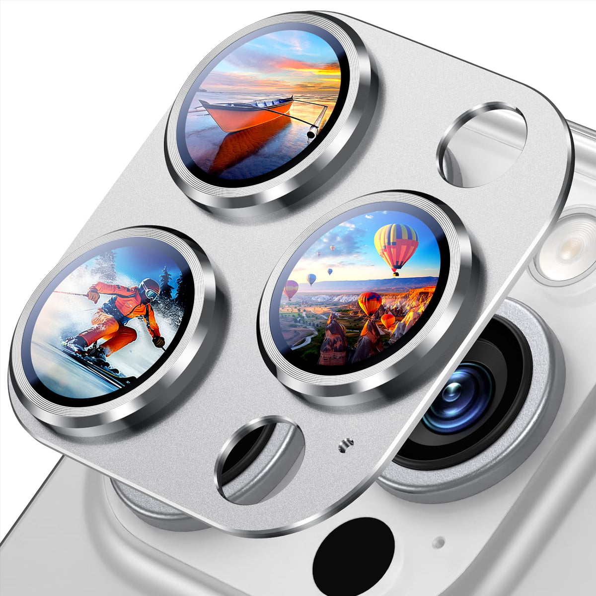 Uyiton for iPhone 18 Pro Camera Lens Protector, Metal Frame Glass Cover