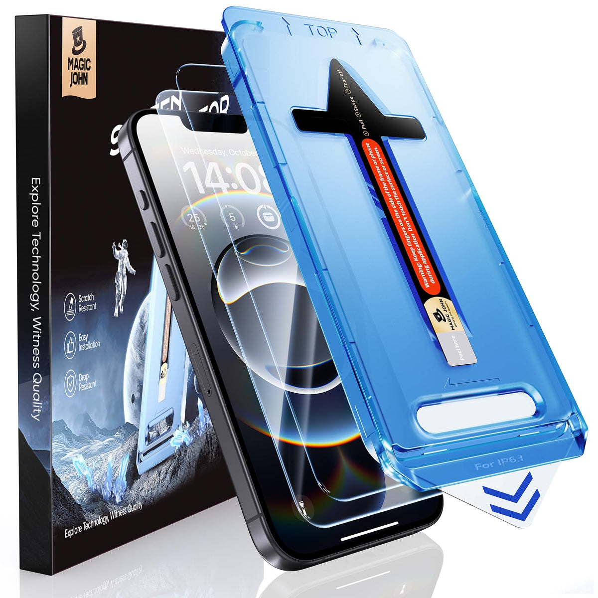 MAGIC JOHN for iPhone 18 Pro Max Screen Protector Easy Installation