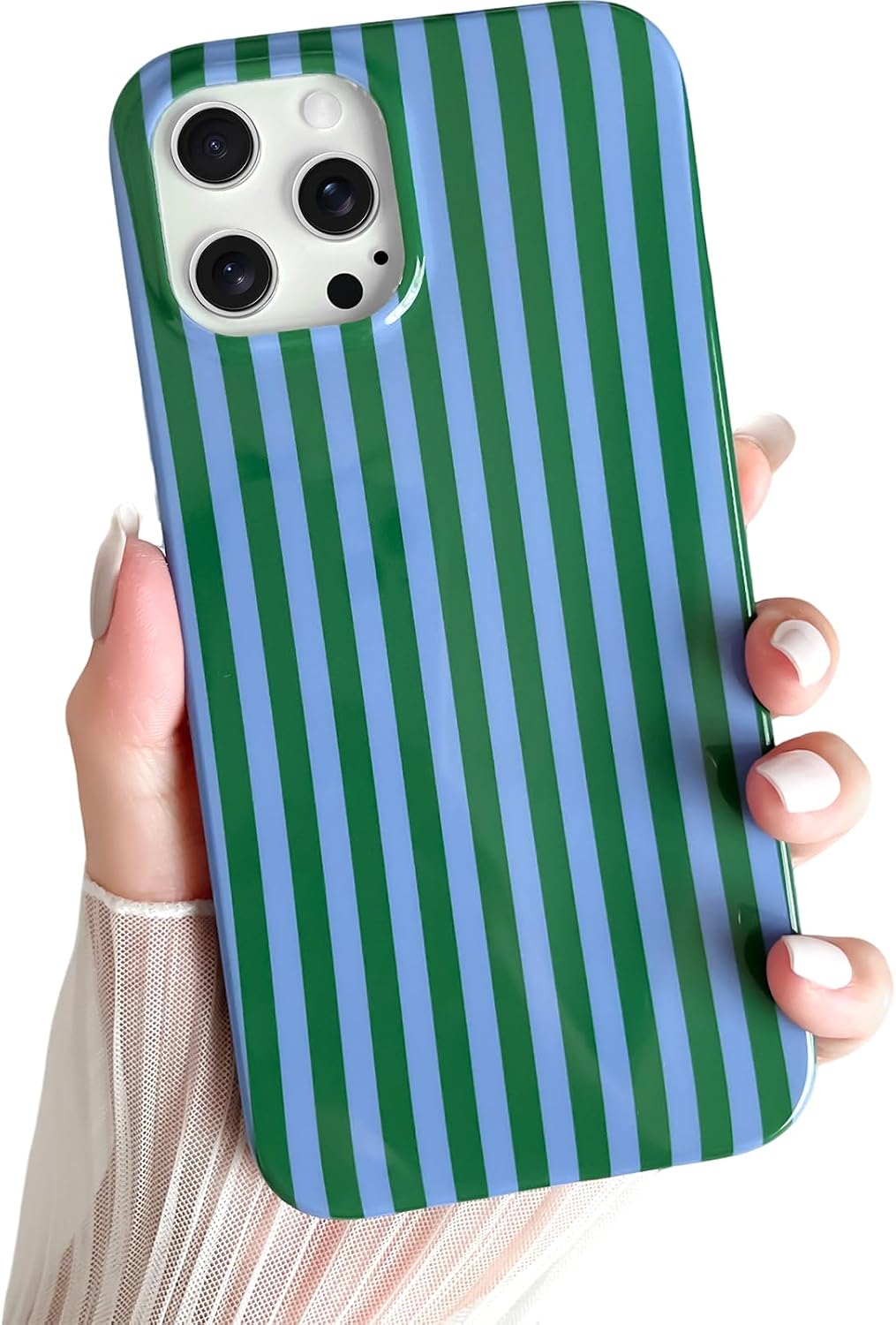 Yeddabox for iPhone 17 Pro Max Case Cute Striped Phone Case Soft TPU Slim Shockproof Phone Cover for Women Girls, Pink
