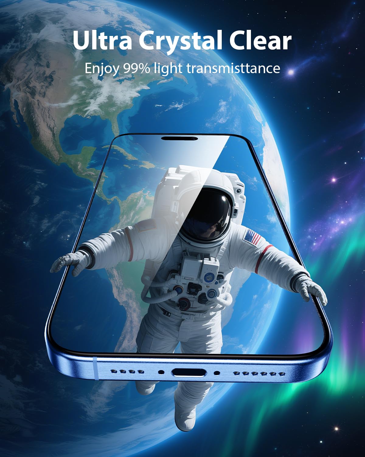Mkeke Screen Protector for iPhone 17 Pro, 3 Pack 9H+ Tempered Glass