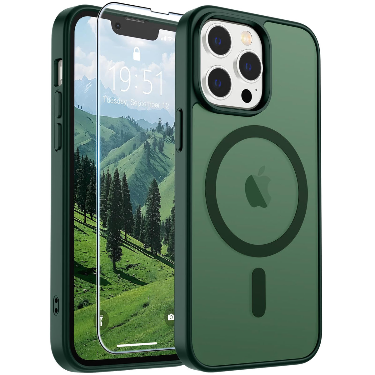 SUPFINE Magnetic for iPhone 13 Case/iPhone 14 Case Black