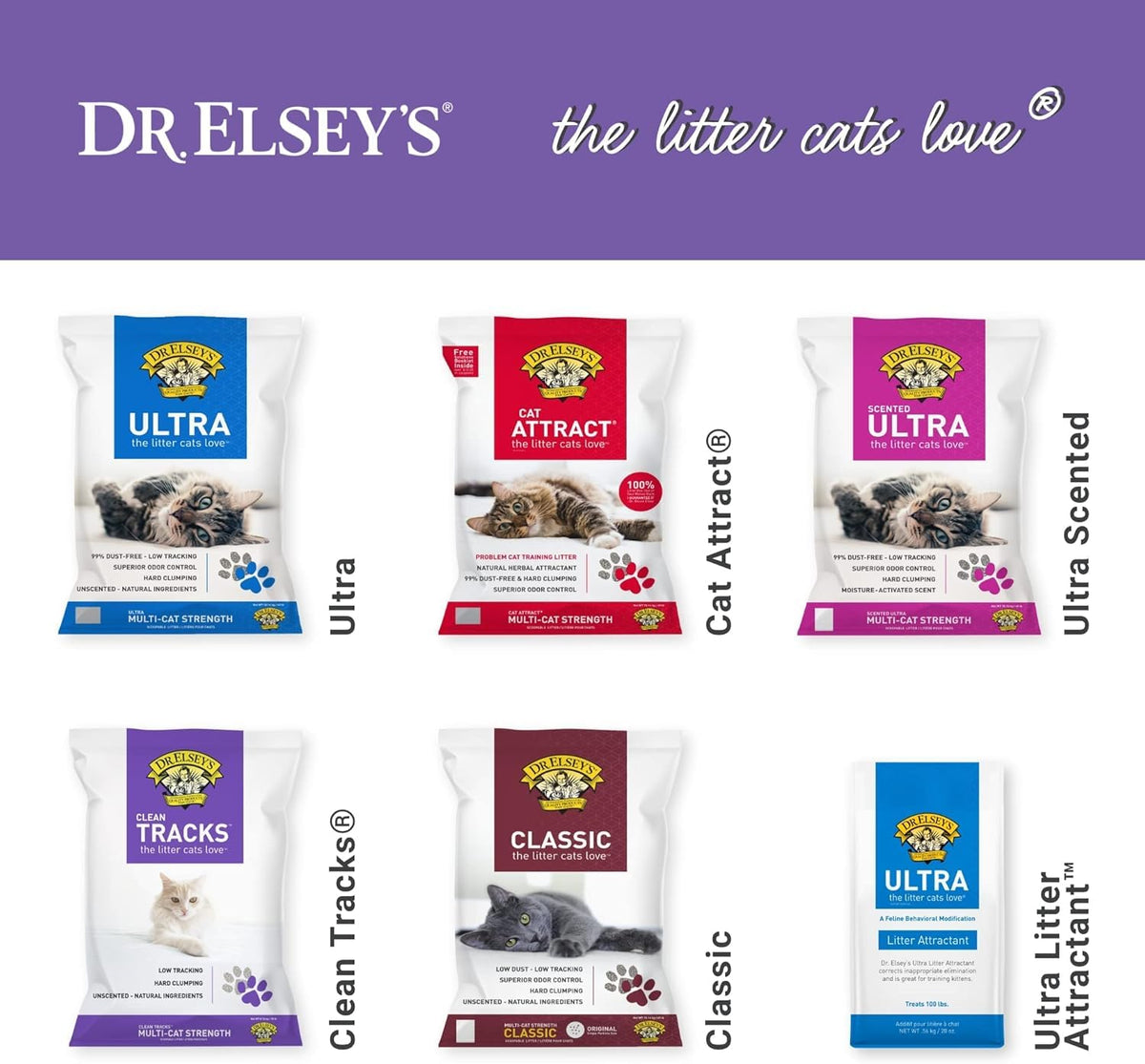 Dr. Elsey's Clean Tracks Clumping Clay Cat Litter 18 lb. Bag