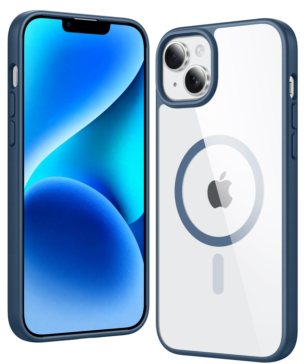FNTCASE Magnetic for iPhone 15/14/13 Case, Clear