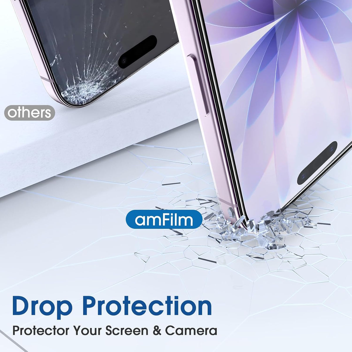 amFilm OneTouch for iPhone 18 Pro 6.3'' Screen Protector Tempered Glass