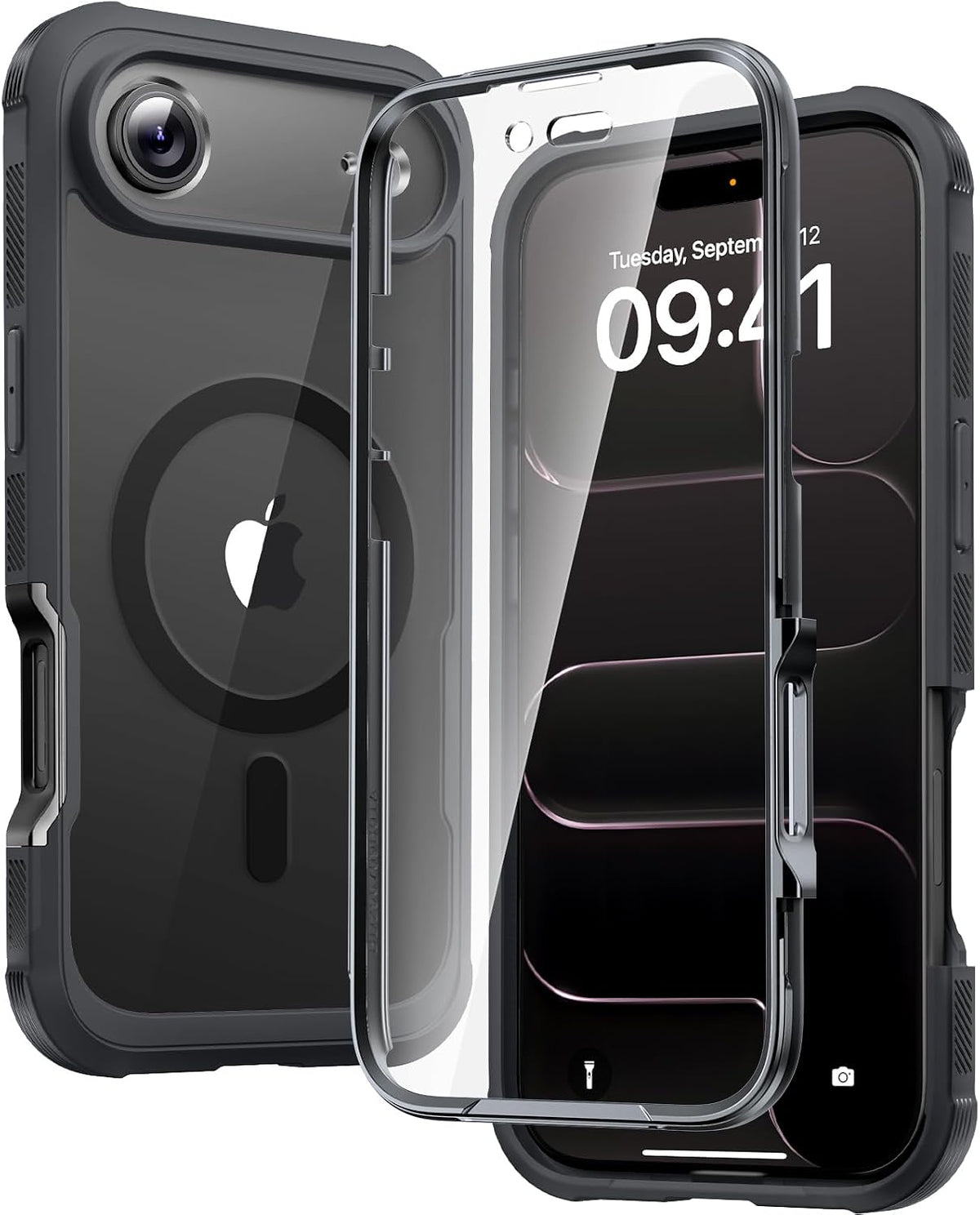 Diaclara Designed for iPhone 15 Plus Case 6.7 Inch, Full-Body Clear Bumper Cases w/Built-in Screen Protector, 360 Protective Rugged Case + Glass Camera Lens Protector,Mint Green