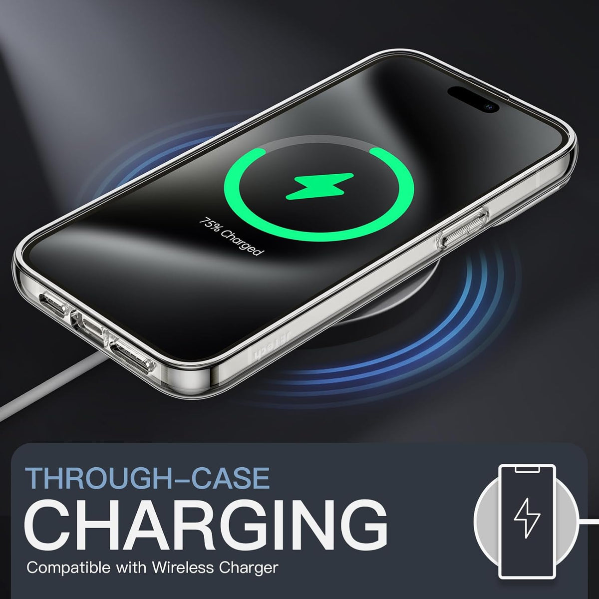 JETech Case for iPhone 15, Anti-Yellowing, Green