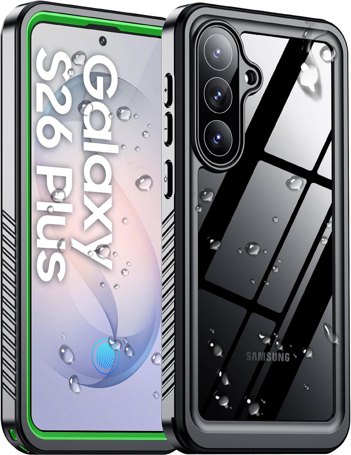 Temdan Compatible with iPhone 17 Pro Case,Waterproof Built-in Screen & Camera Protector IP68 Underwater Full Body 17FT Military Dropproof Shockproof Phone Case 6.3"-Blue/Clear