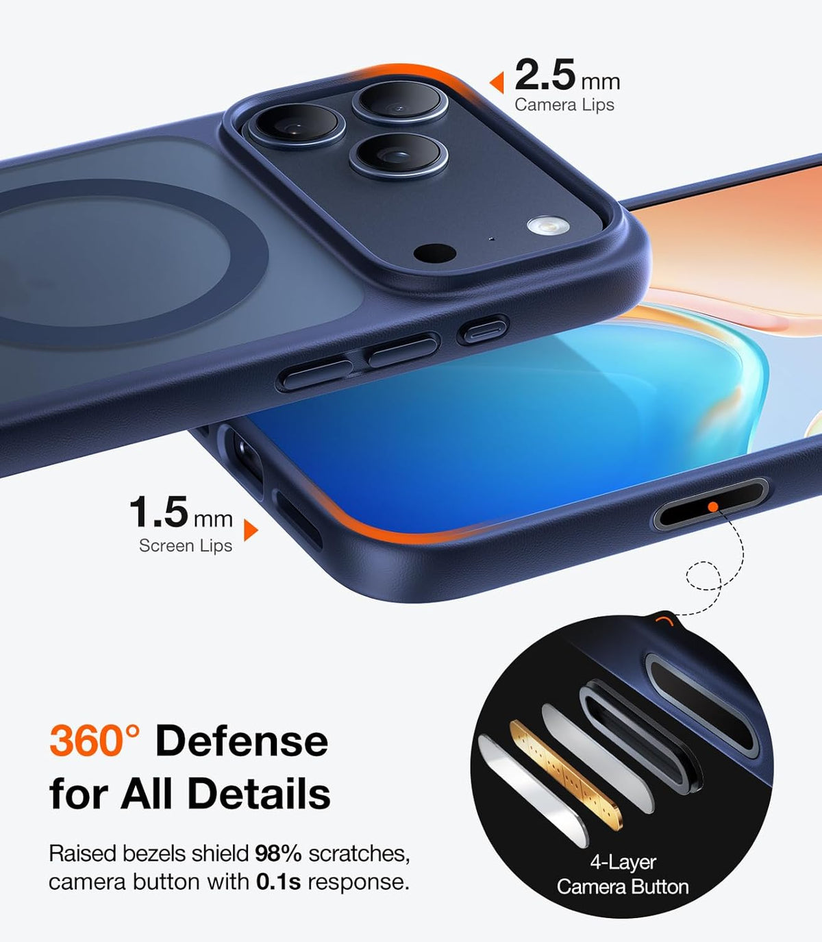 TORRAS for iPhone 18 Pro Case with MagSafe, 4X Mil-Grade Protection, Black