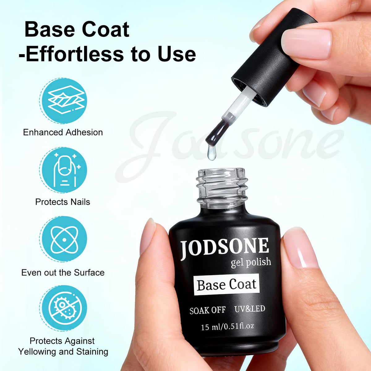JODSONE Gel Nail Kit,210Pcs BS-74 Short Almond Nail Tips with U V Light