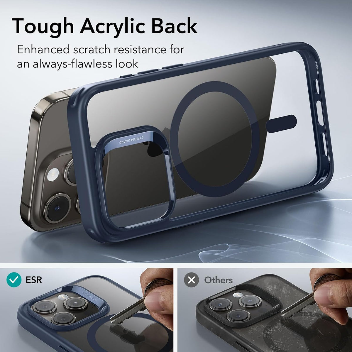 ESR Classic Hybrid for iPhone 15 Pro Max Case, Clear