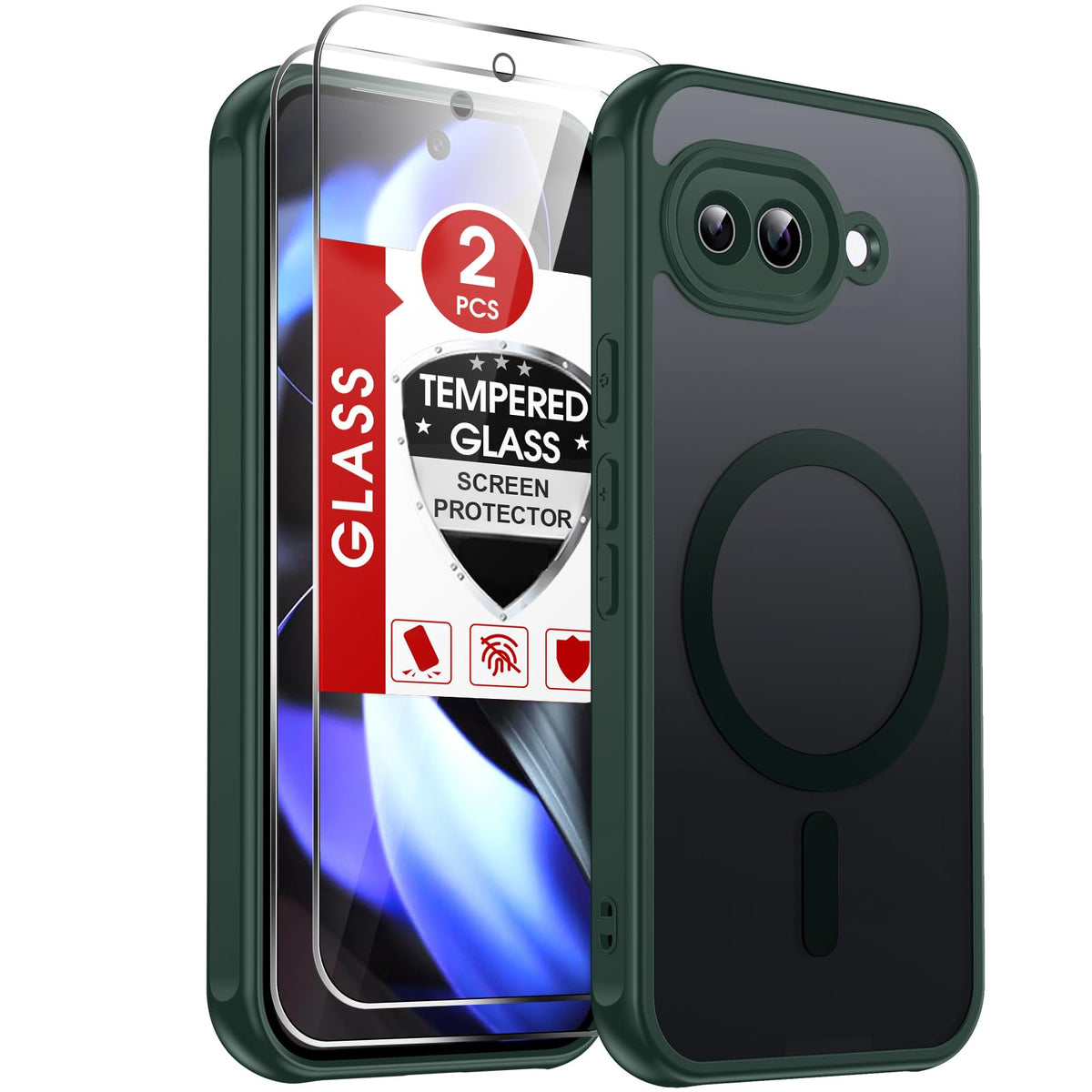LeYi for Pixel-8A Phone Case: MagSafe Fit & Screen Protector Crystal Clear