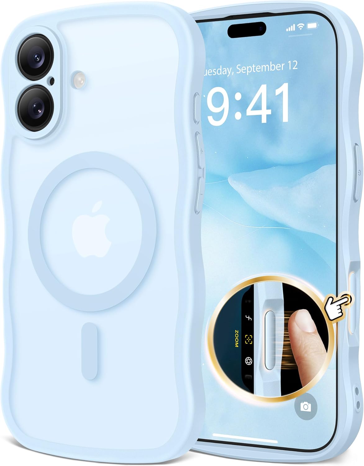CAPRARO Cute for iPhone 11 Case, Compatible with MagSafe Stone