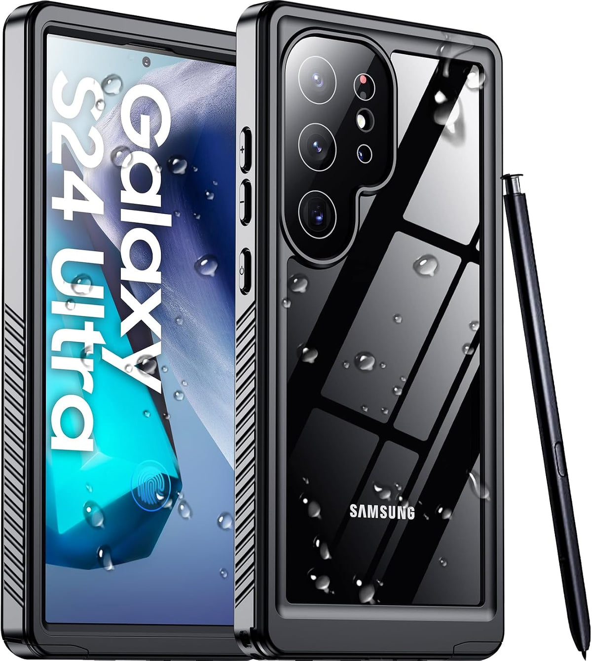 Temdan Compatible with iPhone 17 Pro Case,Waterproof Built-in Screen & Camera Protector IP68 Underwater Full Body 17FT Military Dropproof Shockproof Phone Case 6.3"-Blue/Clear