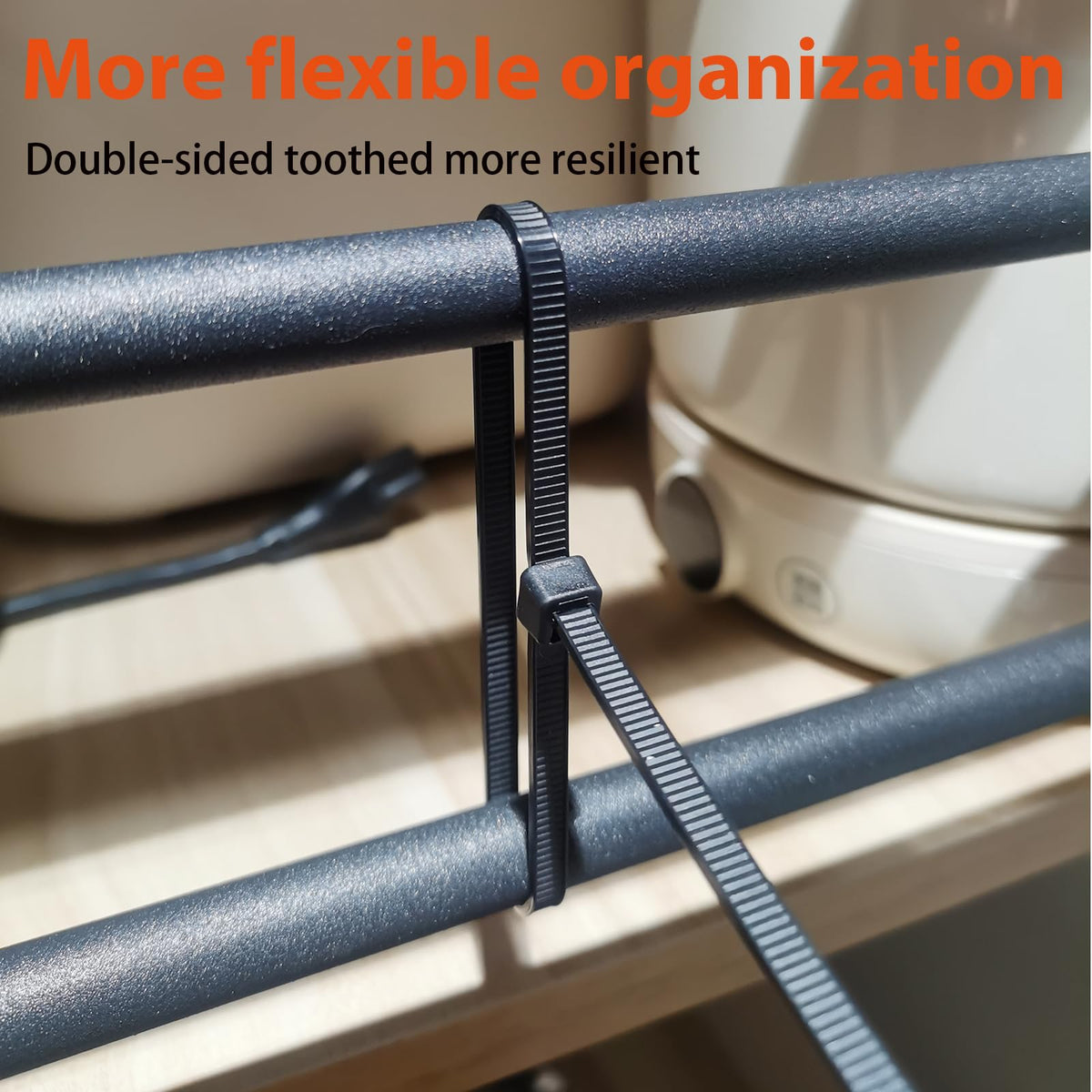 12 Inch Zip Ties Double Sided Toothed (Bulk 1000 Pack),100 LBS Tensile Strength Heavy Duty Cable Wire Ties With Self-Locking Adjustable More Durable Nylon Tie Wraps for Indoor Outdoor