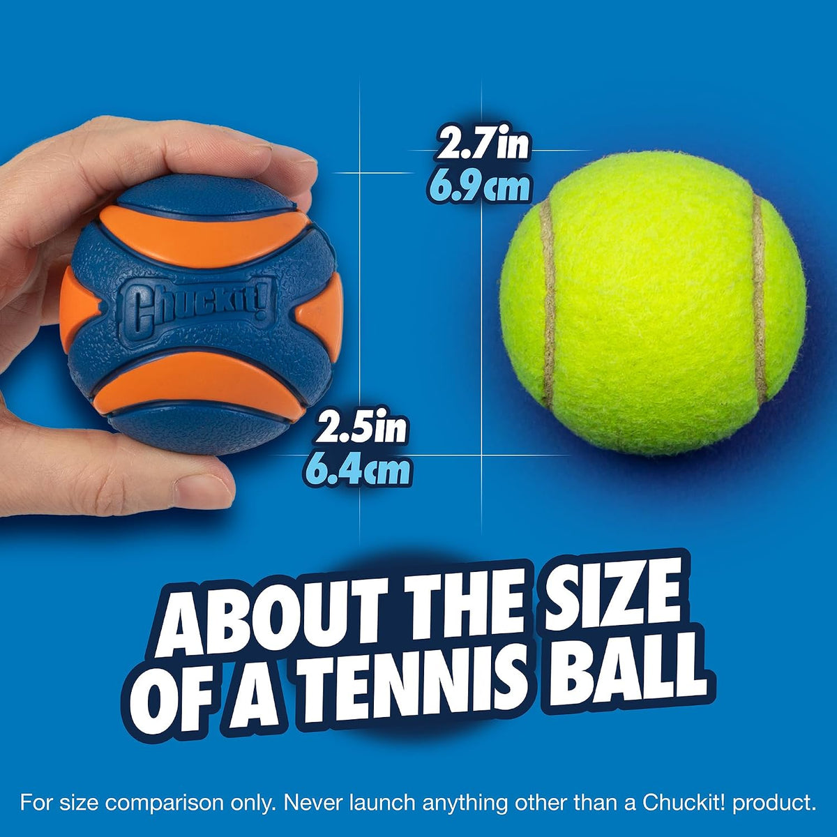 Chuckit! Ultra Squeaker Balls for Dogs, Floating Water Pet Toys, Durable Rubber Pet Toy, Bouncy Squeaky Fetch Balls for Dogs, Medium (2.5") 2 Count (Pack of 12)