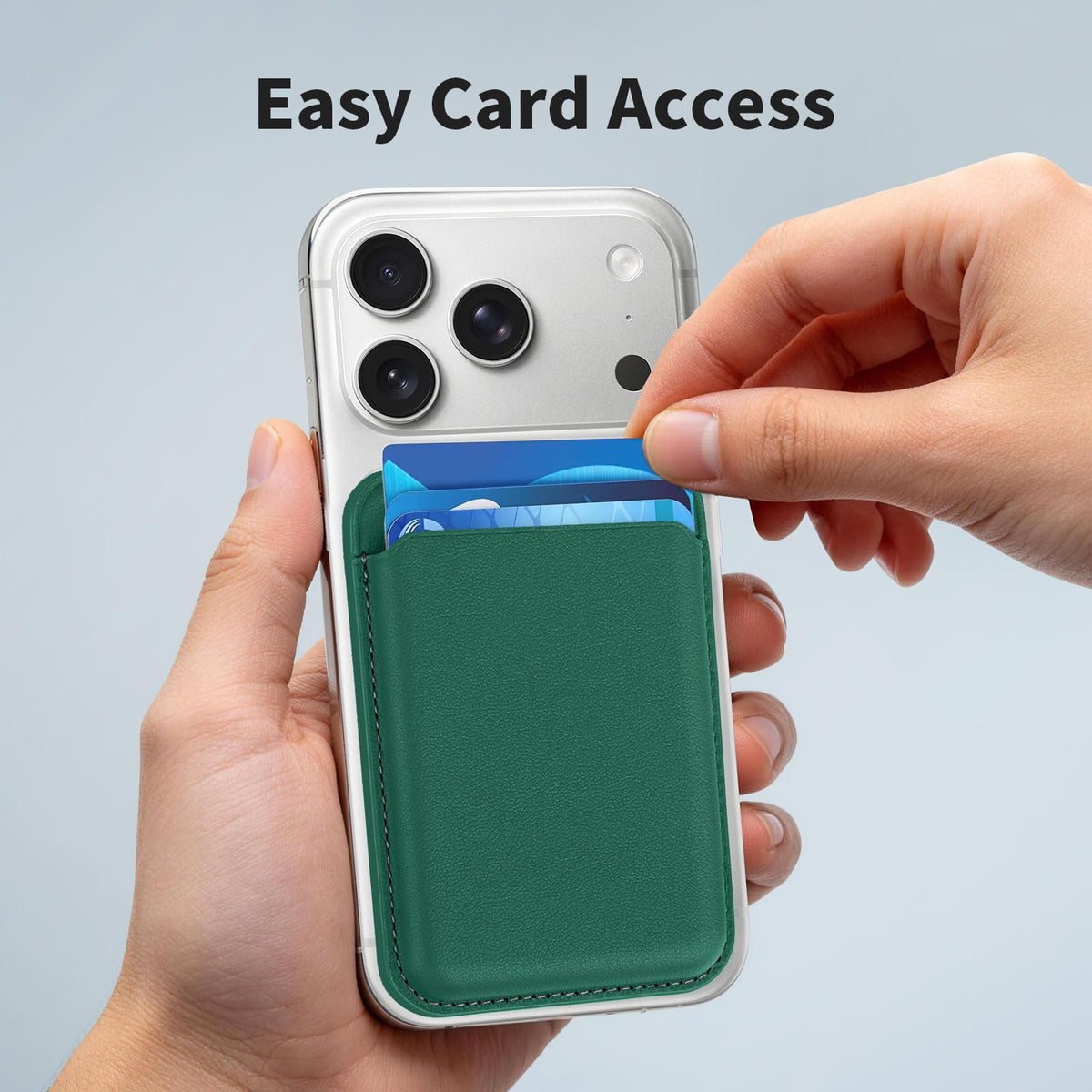 Magnetic Wallet Cell Phone Card Holder for Phone Case with Mag-Safe