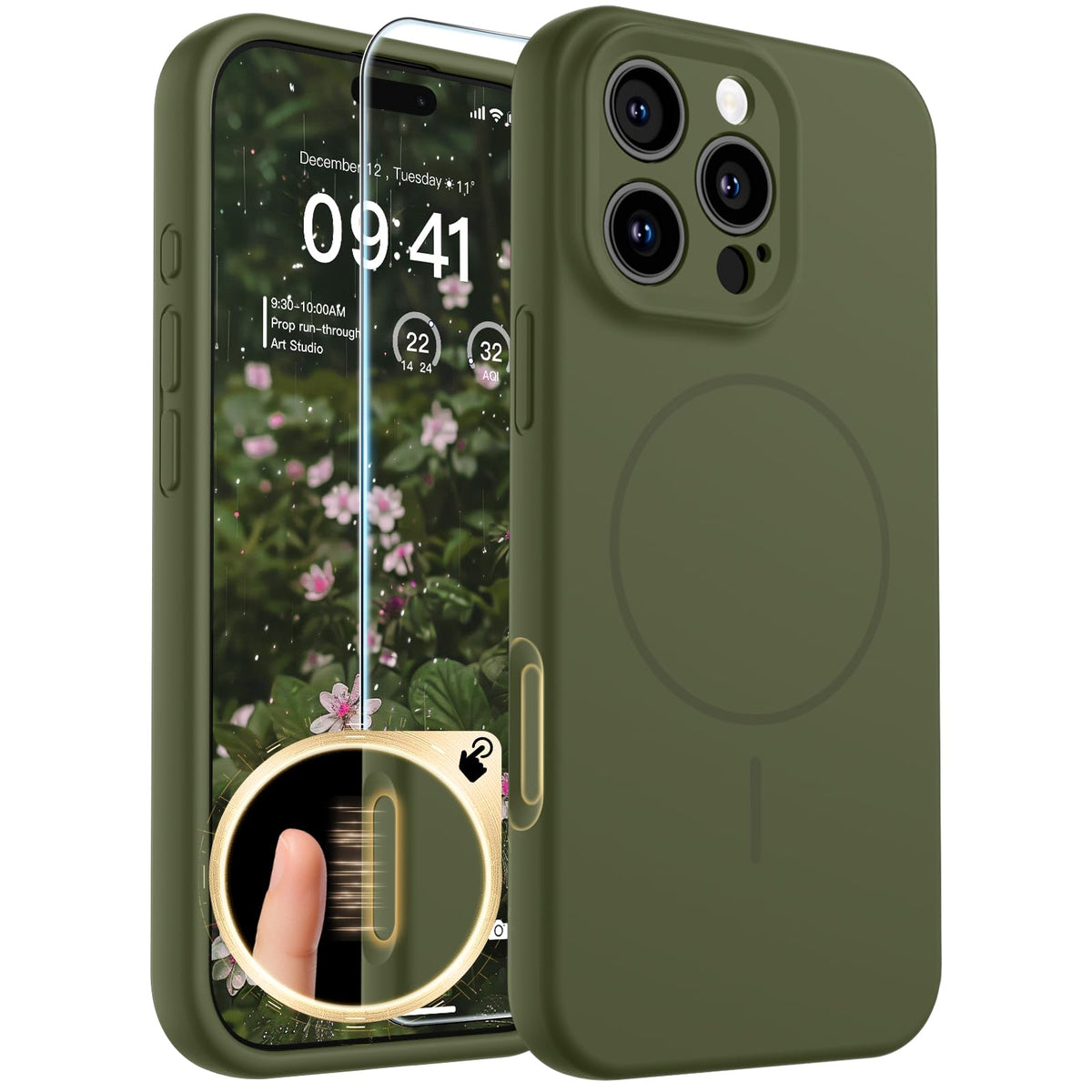 SUPFINE Silicone & Magnetic for iPhone 16 Pro Case