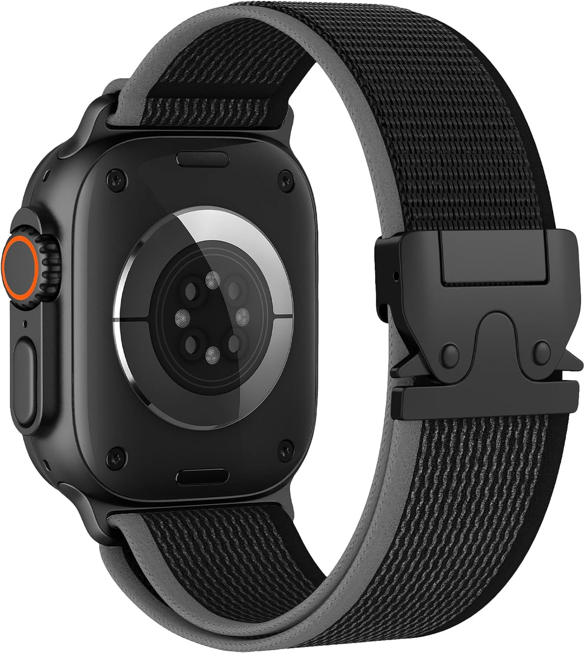 Elastic Sport Band for Apple Watch Ultra 4/3/2 Band 49mm 46mm 45mm 44mm 42mm 41mm 40mm Men, Adjustable Parachute Buckle Nylon Fabric Wristband for iWatch Series 12 11 10 SE 9 8 7 6 5 4 3