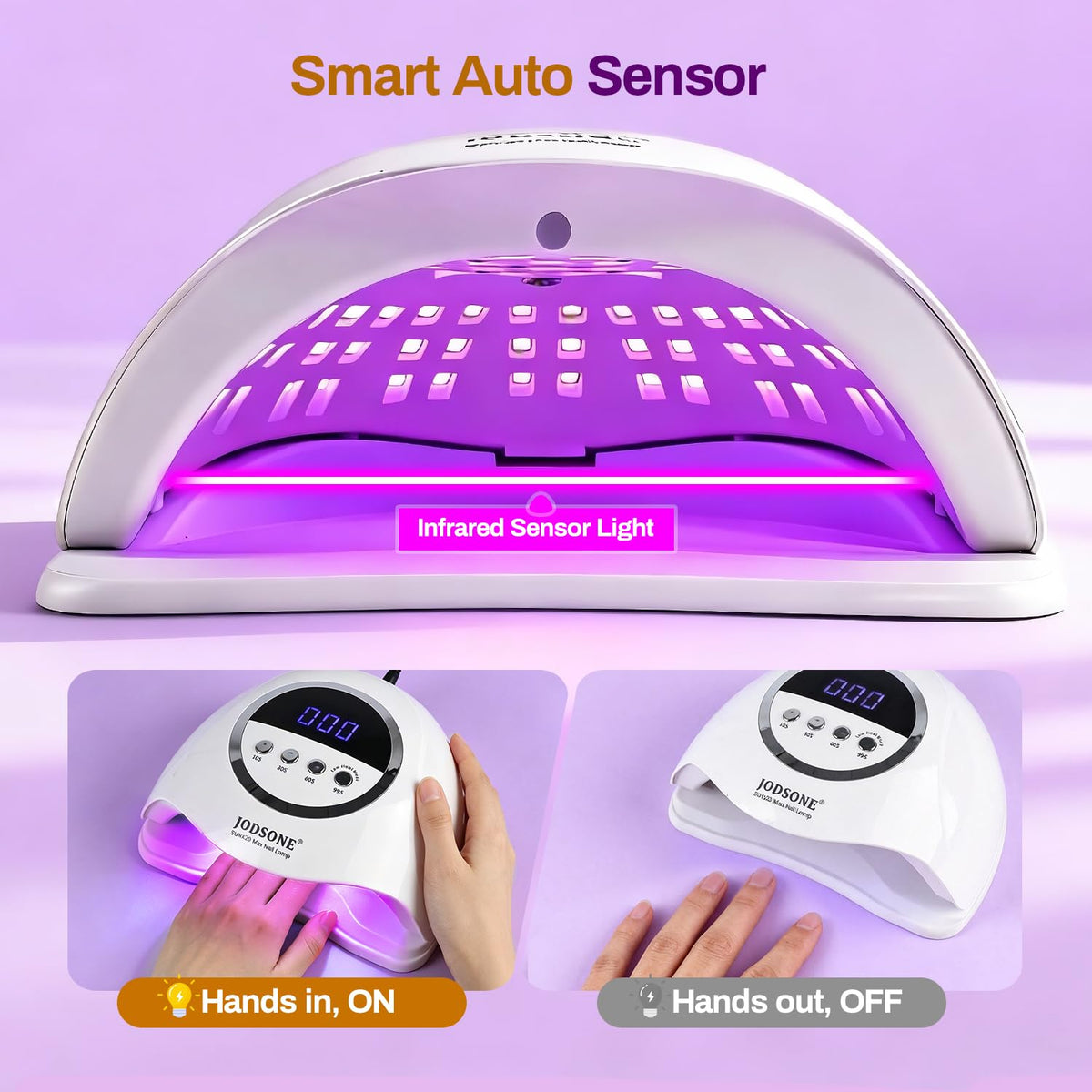 JODSONE Gel Nail Kit,210Pcs BS-74 Short Almond Nail Tips with U V Light