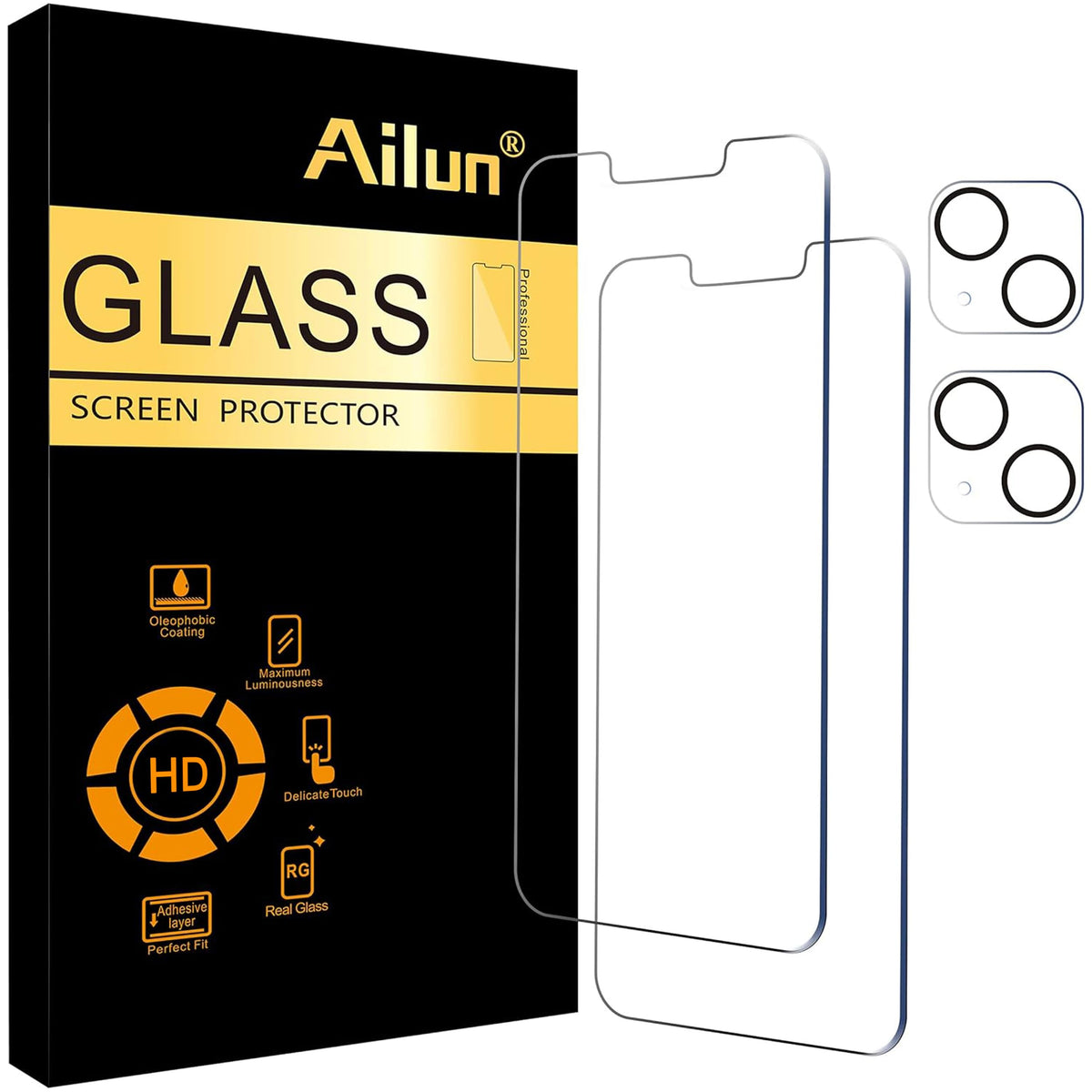 Ailun Screen Protector + Camera Lens Protector for iPhone 16 Pro Max