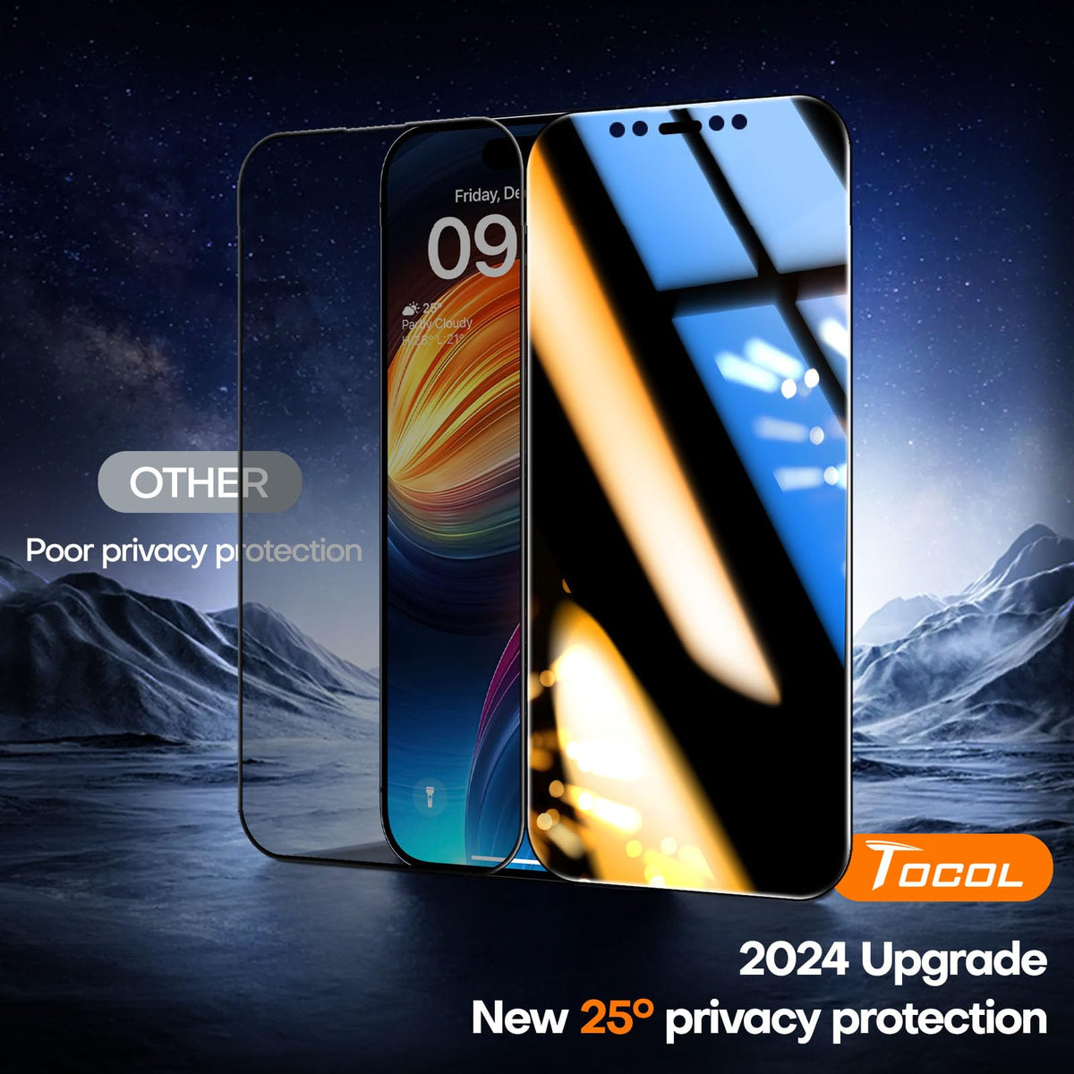 TOCOL for iPhone 17 Screen Protector, Easy Installation