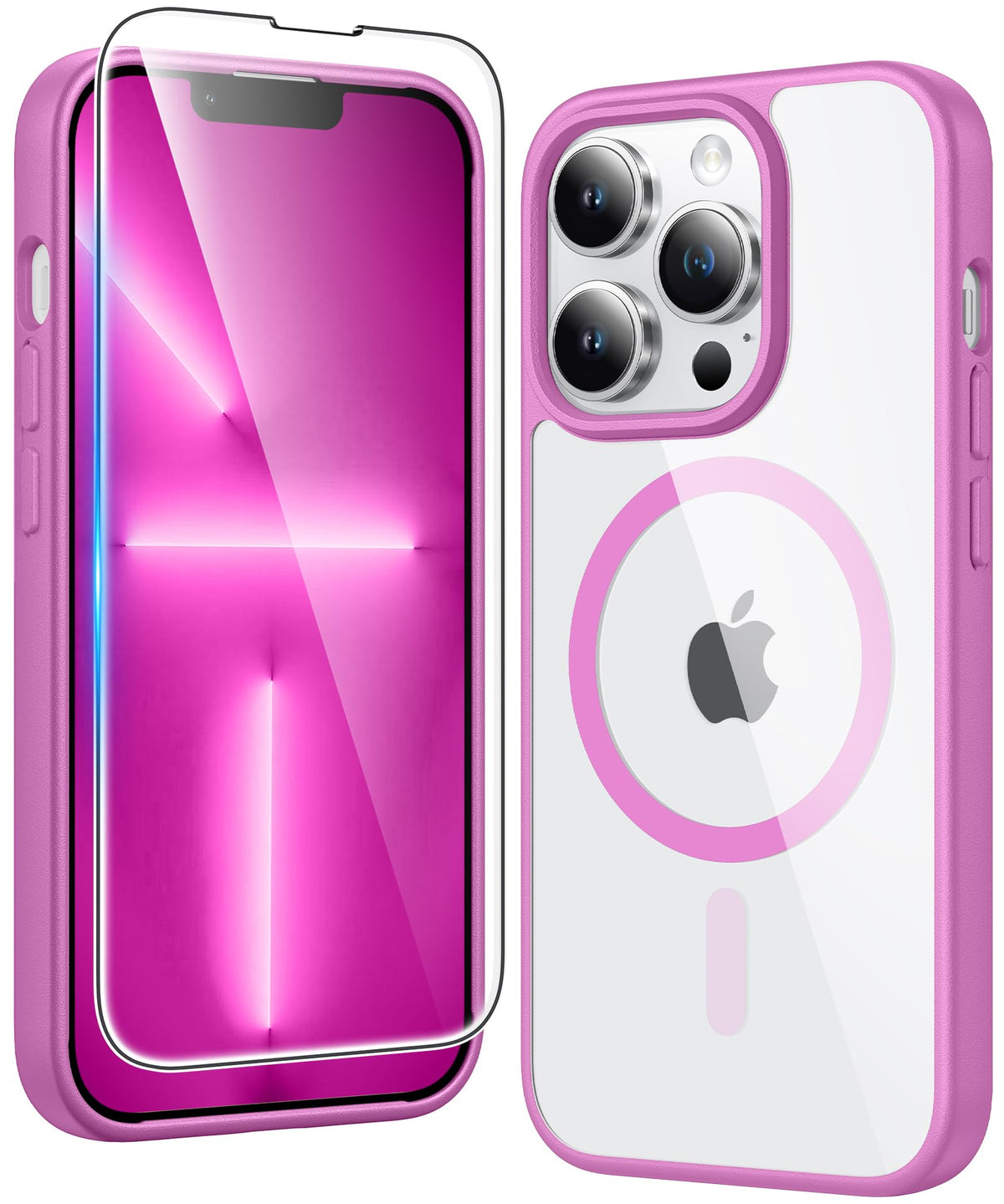 FNTCASE Magnetic for iPhone 15/14/13 Case, Clear