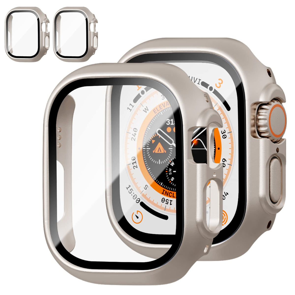 JZK Screen Protector Case for Apple Watch Series 11/10 42mm,Carbon Fibre