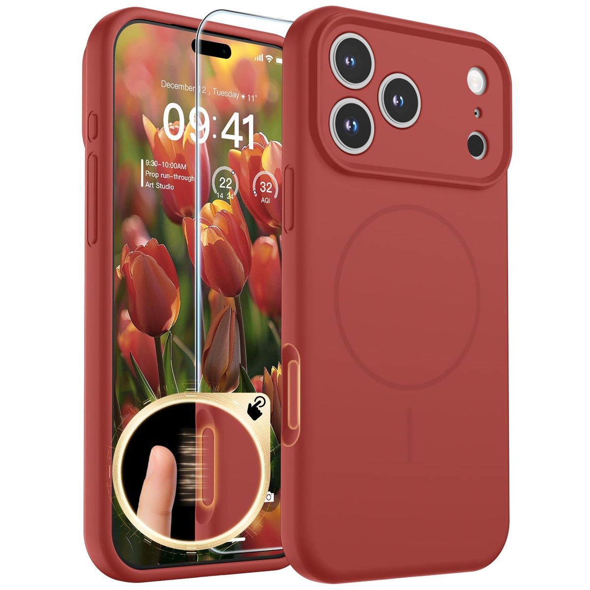 SUPFINE Silicone & Magnetic for iPhone 16 Pro Case