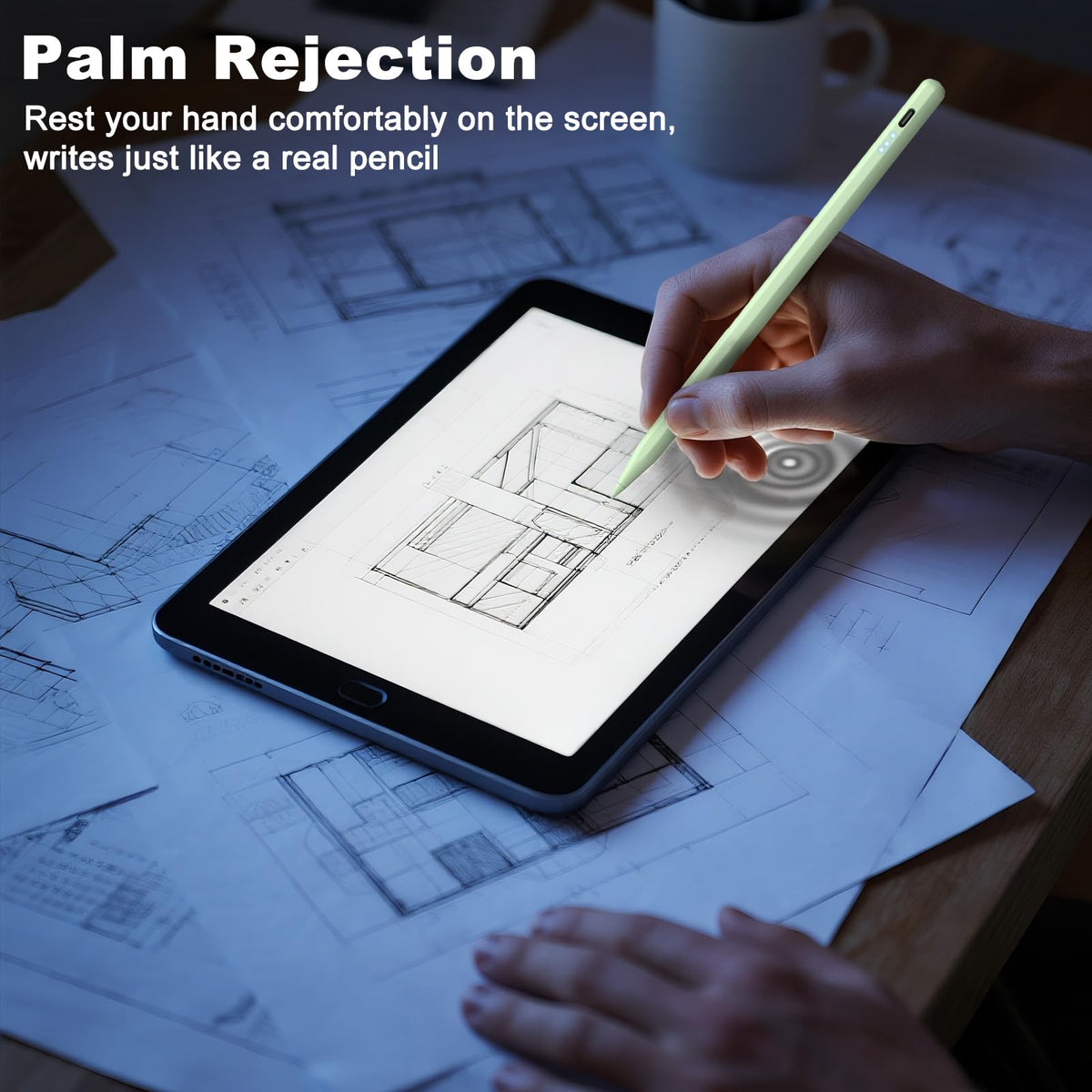 DIGIROOT iPad Pencil for 2018-2026, Plam Rejection Stylus Pen for iPad