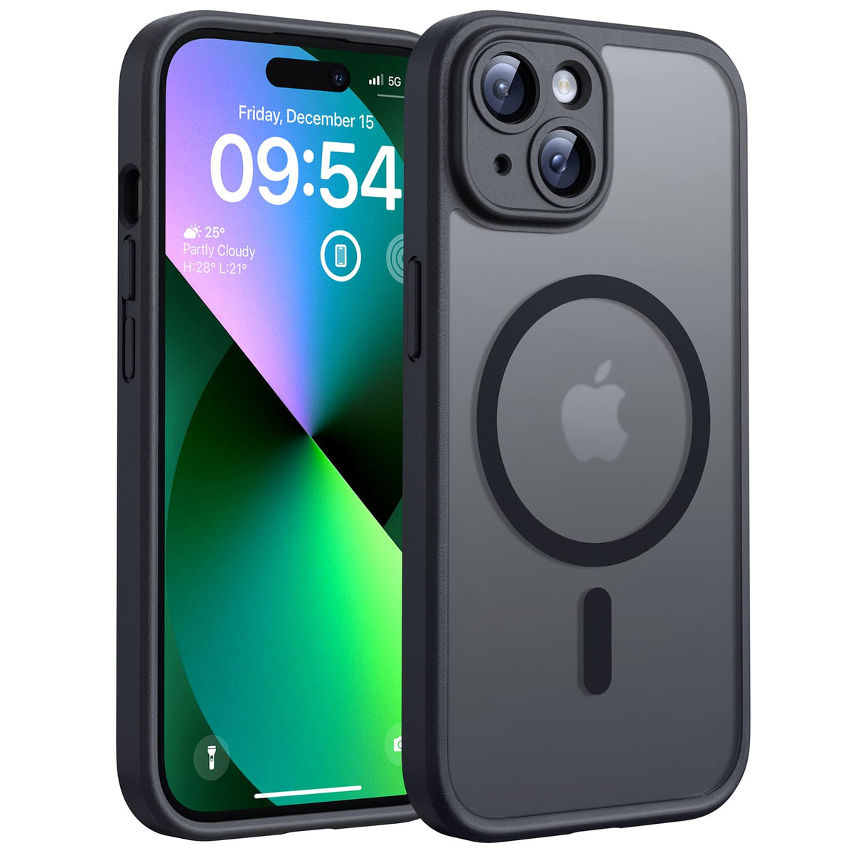 TOCOL for iPhone 13 Pro Max Case, Compatible with MagSafe, Black