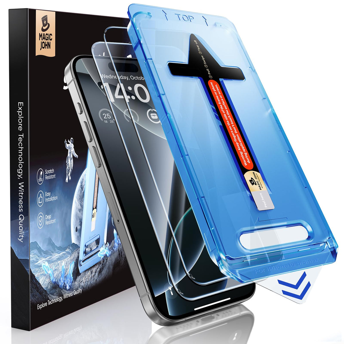 MAGIC JOHN for iPhone 18 Pro Max Screen Protector Easy Installation
