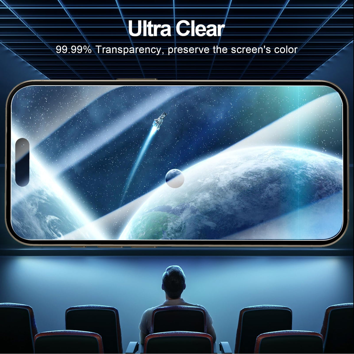 NEW'C for iPhone 17 Pro Max, iPhone 16 Pro Max Screen Protector HD Clear