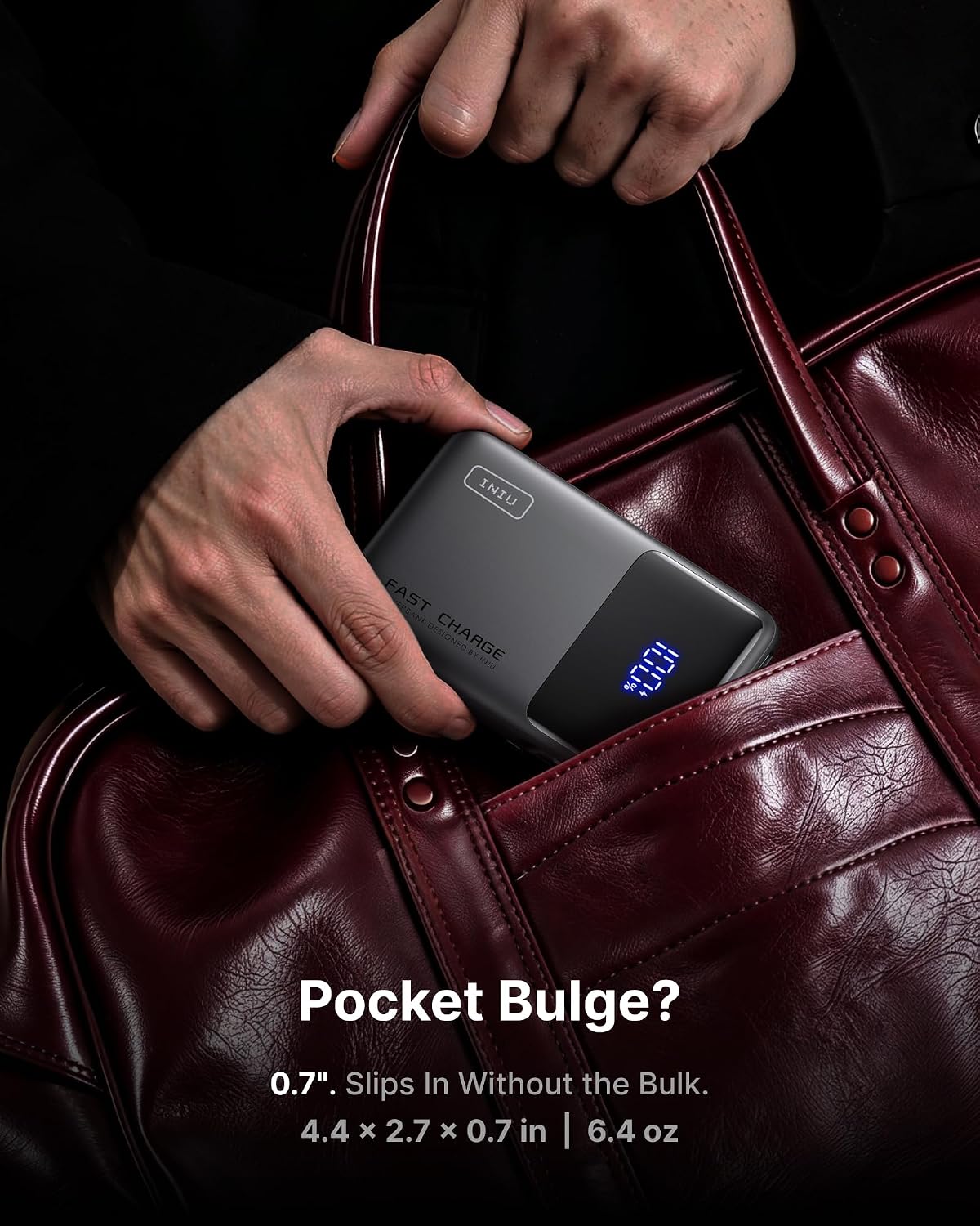 INIU Portable Charger, Smaller 45W Fast Charging Power Bank, 10000mAh Black