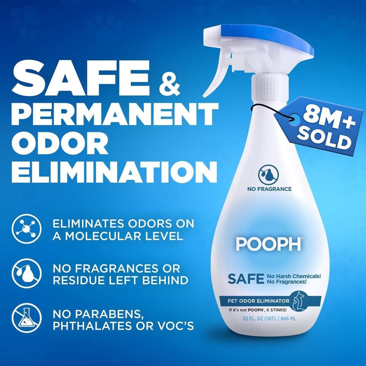 POOPH Pet Odor Eliminator Spray, 16 oz