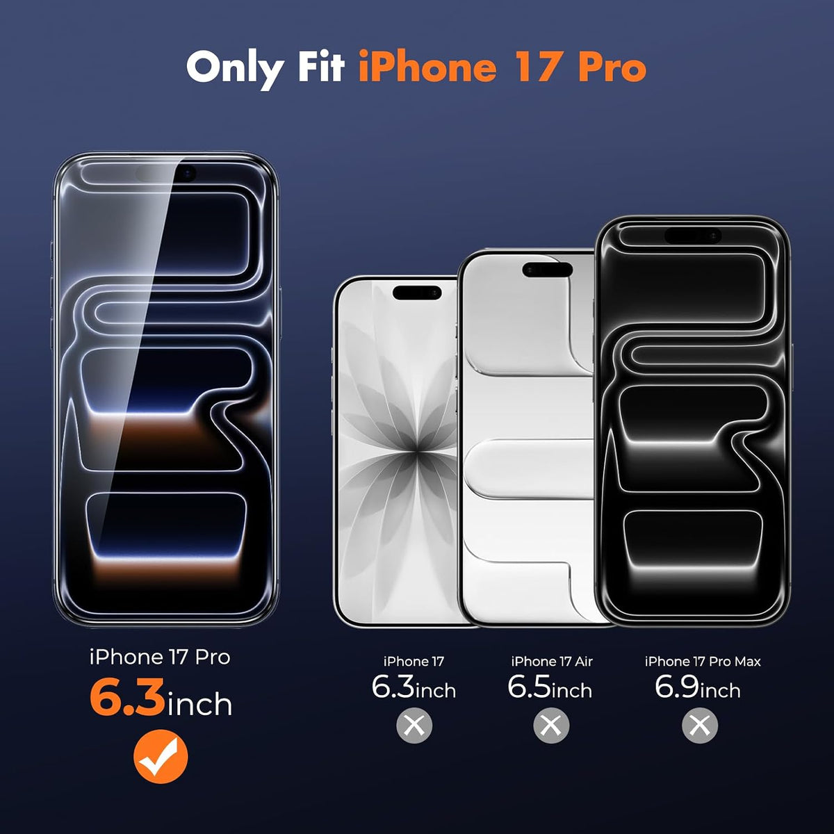 UNBREAKcable 3-Pack Screen Protector for iPhone 15, Full Coverage