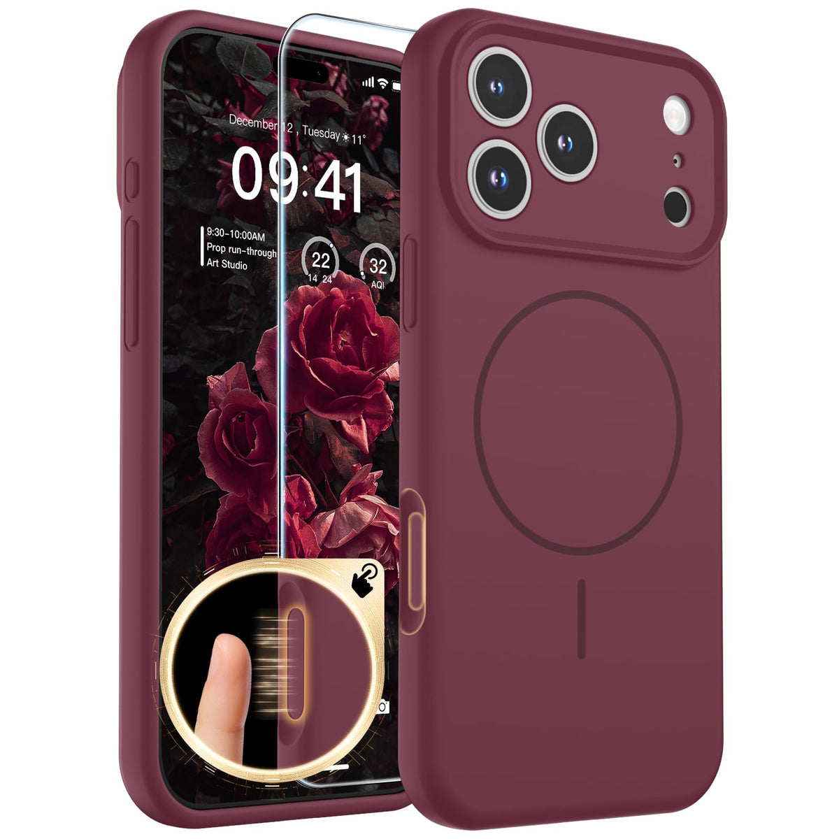 SUPFINE Silicone & Magnetic for iPhone 16 Pro Case