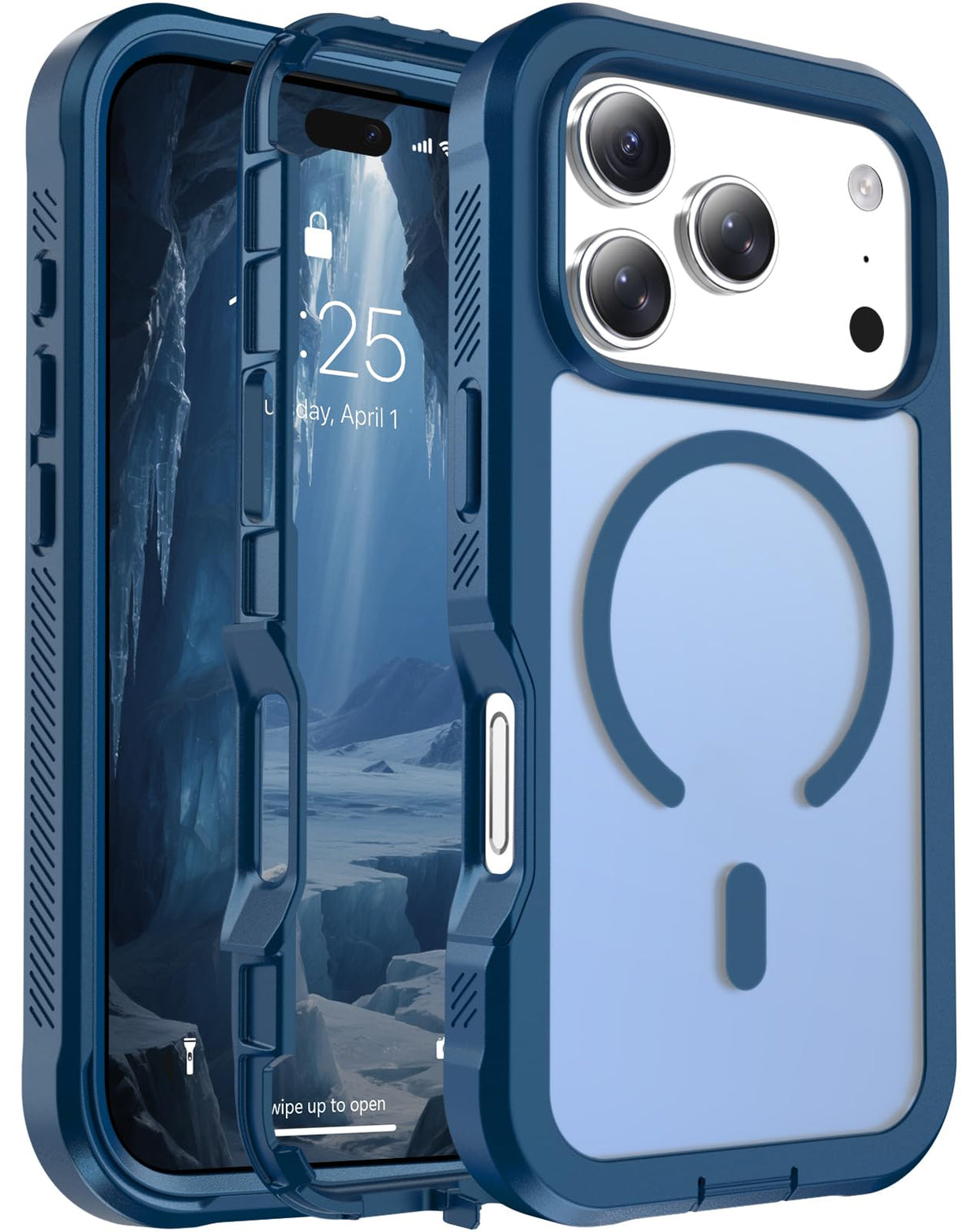 jaroco Magnetic for iPhone 15 Case Heavy Duty Protection Black