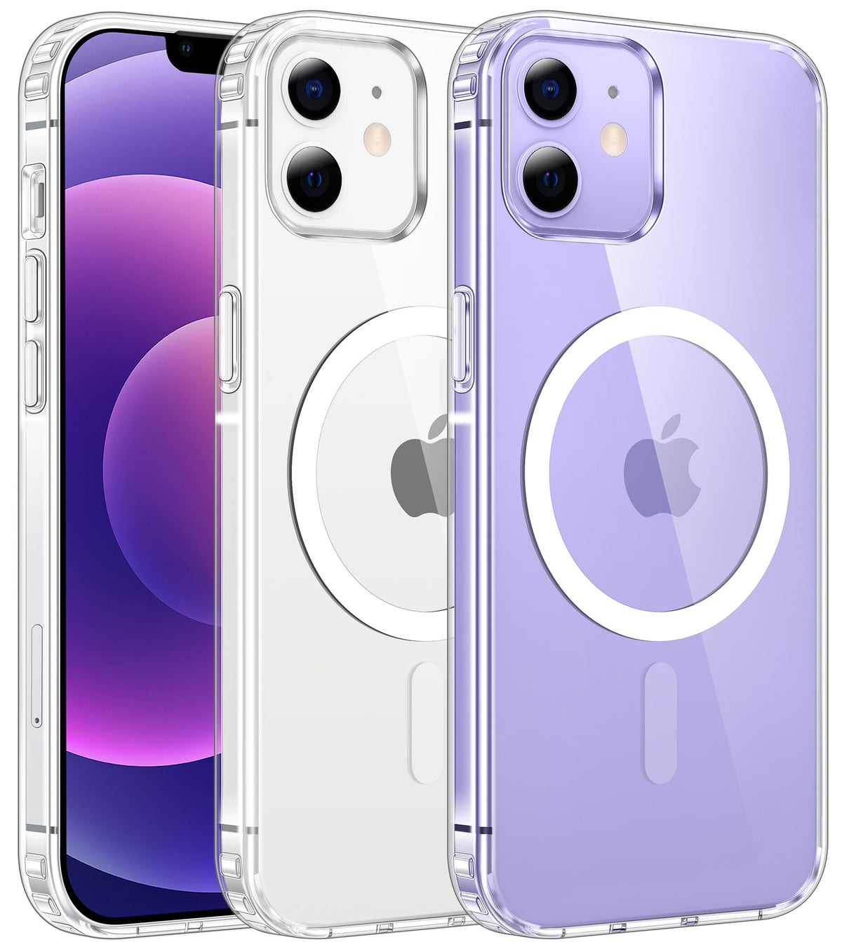 FNTCASE Magnetic for iPhone 15/14/13 Case, Clear