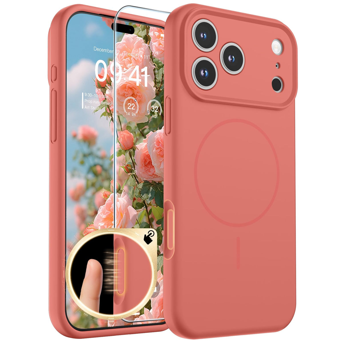 SUPFINE Silicone & Magnetic for iPhone 16 Pro Case