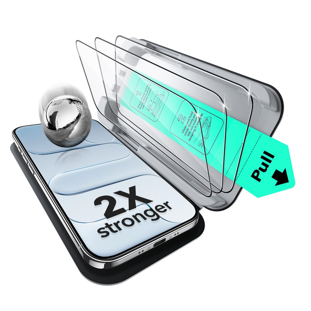 ESR 3 Pack for iPhone 17 Pro Max Screen Protector, Classic Clear