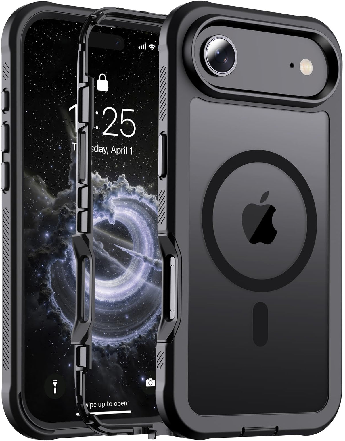 jaroco Magnetic for iPhone 15 Case Heavy Duty Protection Black