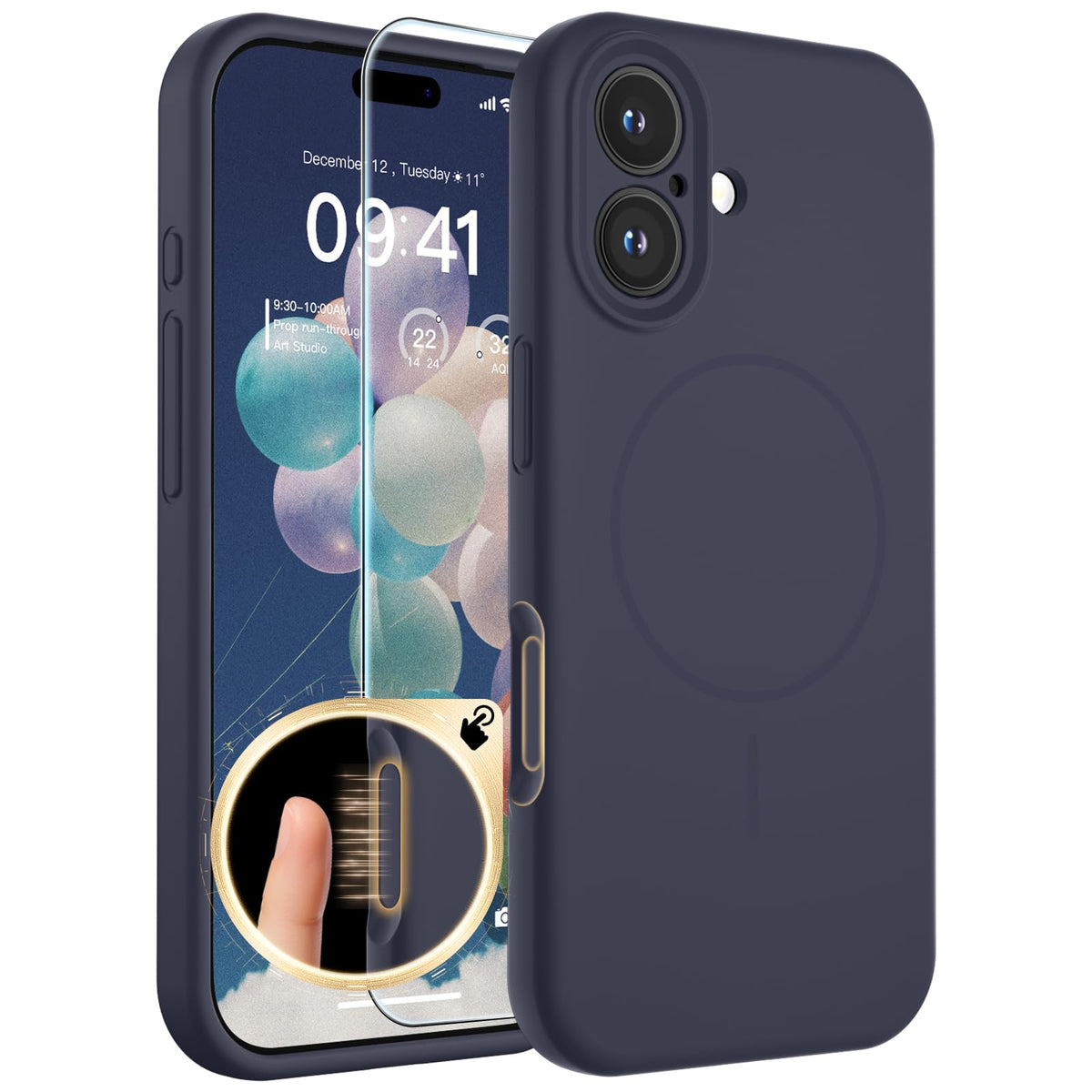 SUPFINE Silicone & Magnetic for iPhone 16 Pro Case