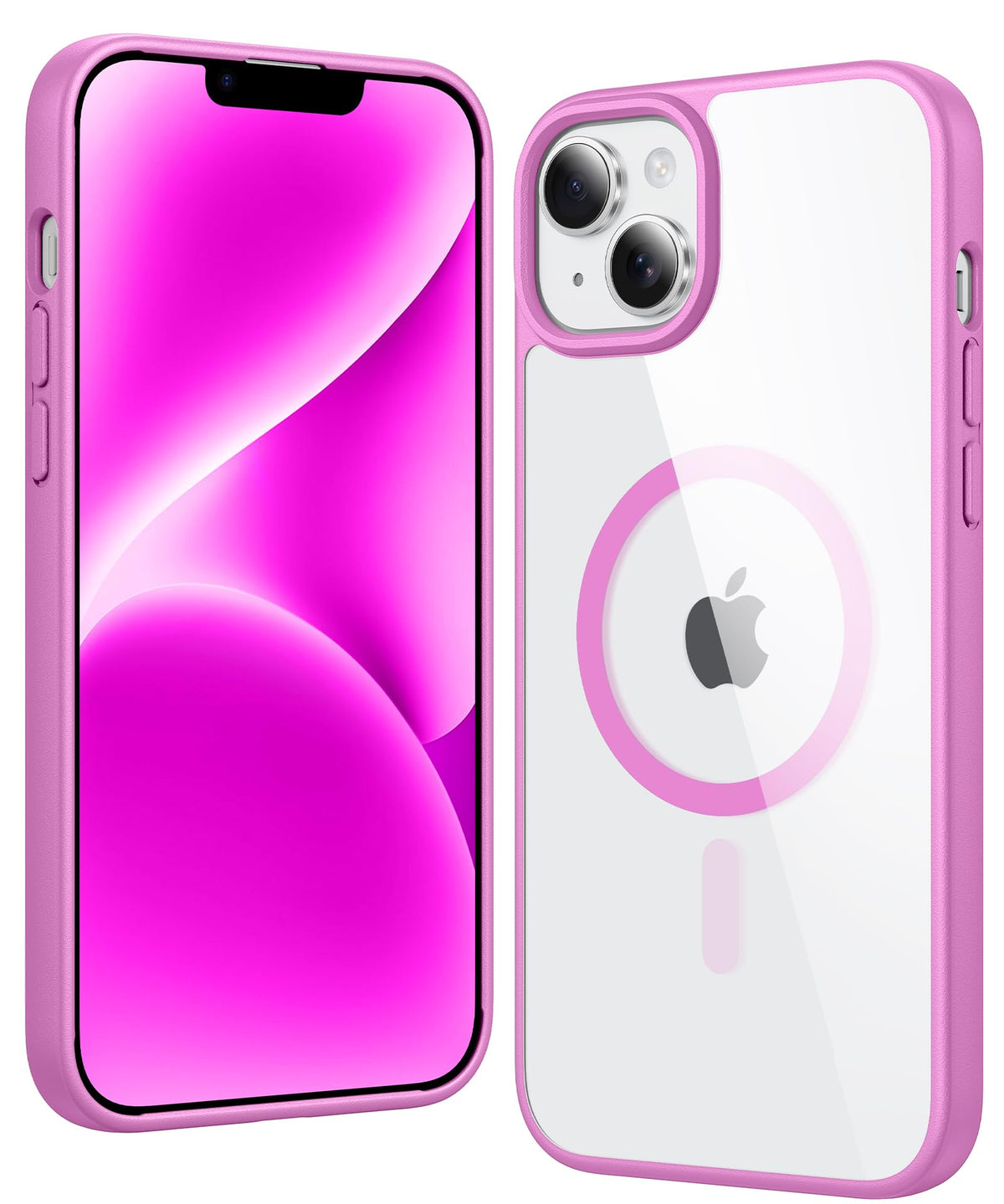 FNTCASE Magnetic for iPhone 15/14/13 Case, Clear