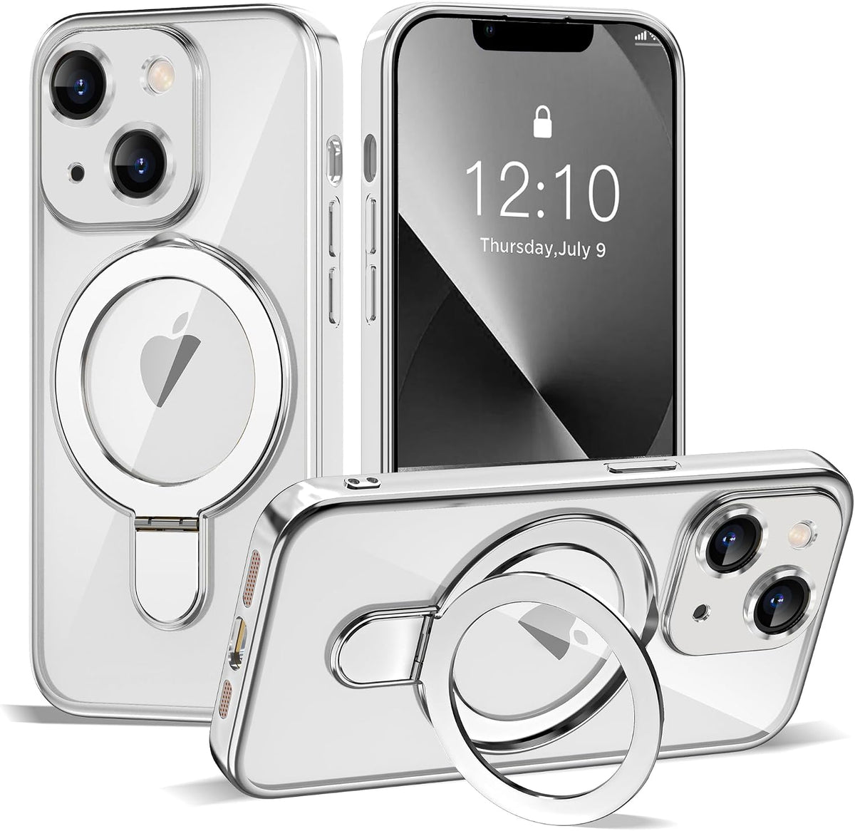 Marble Pattern Case for iPhone 11 with Stand 6.1",M-Purple