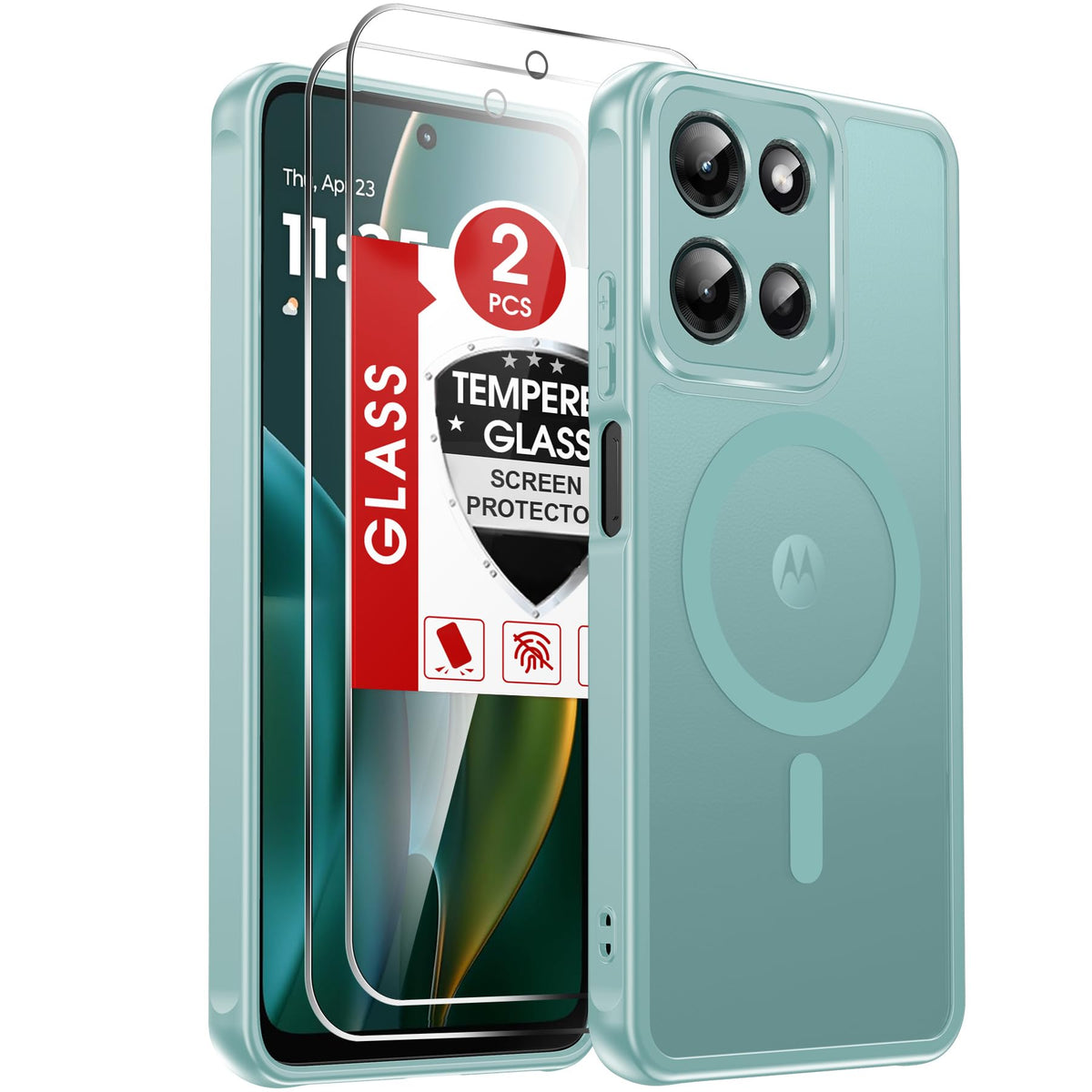 LeYi for Pixel-8A Phone Case: MagSafe Fit & Screen Protector Crystal Clear